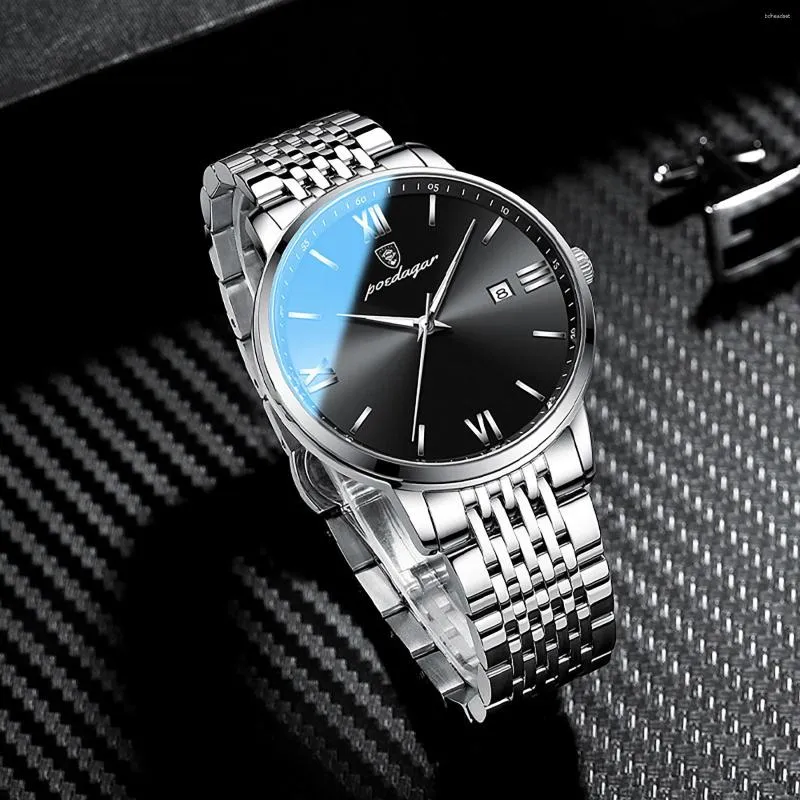 Wristwatches Men'S Watch Platinum Top Luxury Quartz Waterproof Boys' Business 2023