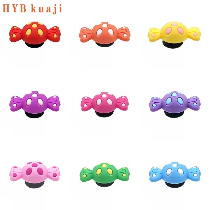 Hybkuaji Candy Color Super 3D Cro C Shoe Charms Wholesale PVC Buckles For Shoes Decorations Accessories