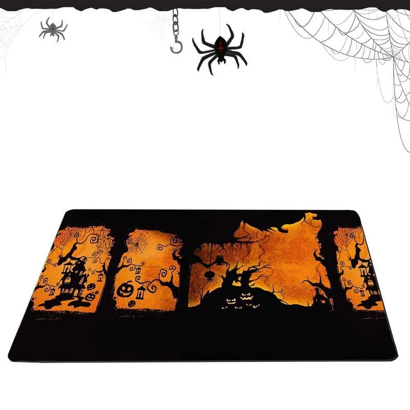 Alfombras de baño Halloween Calabaza Felpudo Puerta principal Vacaciones Piso decorativo Alfombra al aire libre