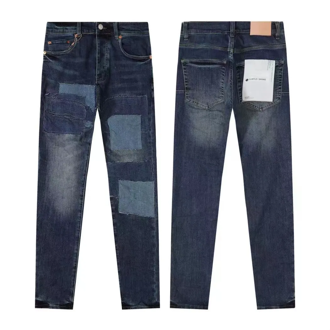 2023 Purple Brand Men Designer Antiaging Slim Fit Casual Jeans