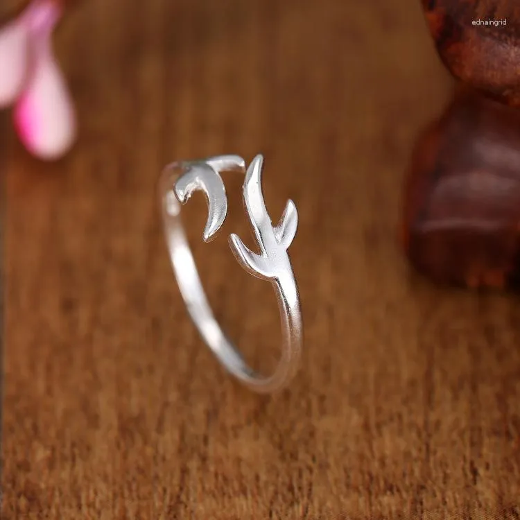 Bröllopsringar charm hjort gevir för kvinnor kvinnlig finger romantisk födelsedagspresent flickvän smycken
