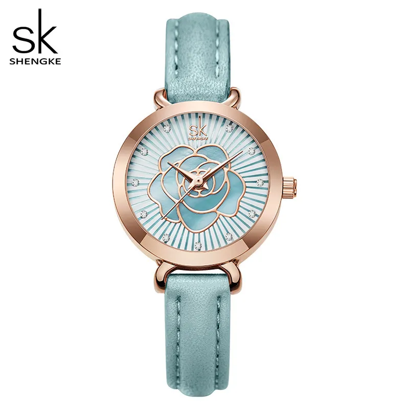 Relógio feminino relógios de alta qualidade luxo moda tridimensional rosa beltwaterproof quartzo-bateria 22mm relógio