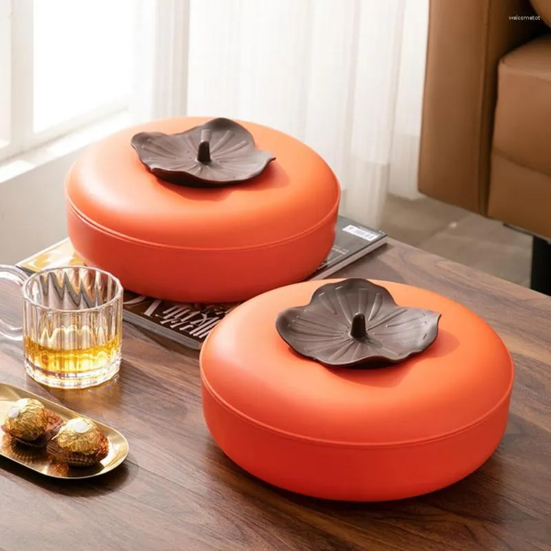 Plattor nötter fodral användbar tjock modern persimmonform choklad skålplatta för vardagsrum godislåda