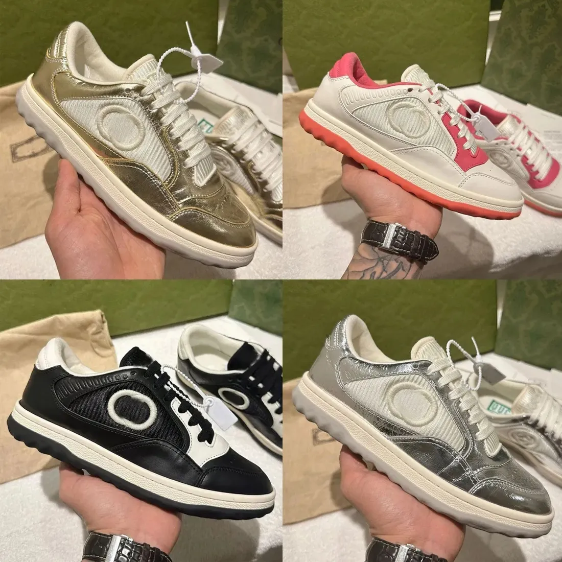 Baskets de marque de créateurs chaussures femmes MAC80 Sneaker en cuir Vintage G paire brodée baskets décontractées petites chaussures blanches