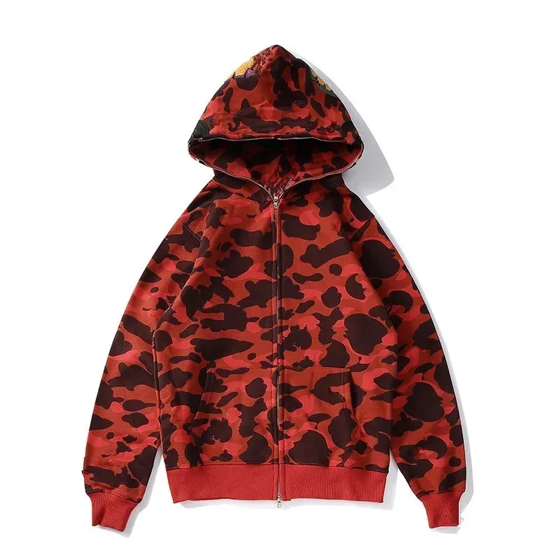 Sweat à capuche à sweat à capuche à sweat à capuche Hoodies Hoodies Designer Designer Hoodies Zip Up Up Vestes de requin Loose à manches longues Camouflage Camouflage High 248