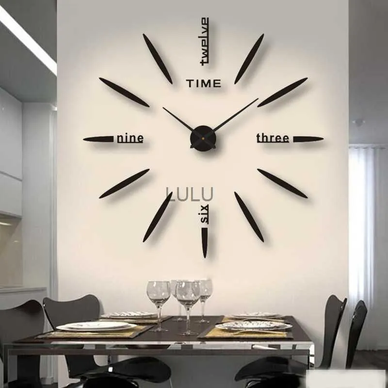 Non-punching Creative DIY Wall Clock Three-dimensional Acrylic Clock Simple Bedroom Silent Clock HKD230825 HKD230825