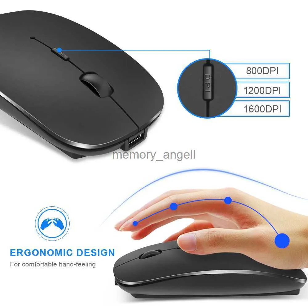 Mouse Wireless Computer Mouse Bluetooth PC Silenzioso Mause Mouse
