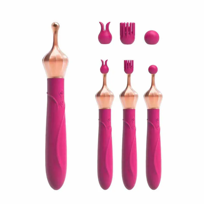 Kraftfull 3 i 1 g Spot Vibrator Sex Toy for Women Orgasm Pen Sucking Slicking Nipple Stimulator CLIT VAGINA MASSAGER 10 Frekvens