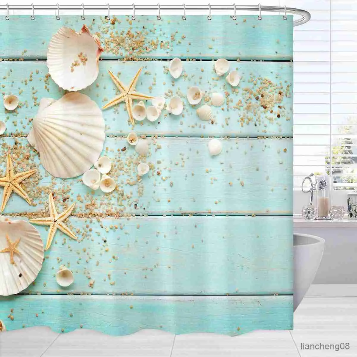 Beach themed shower curtains sale