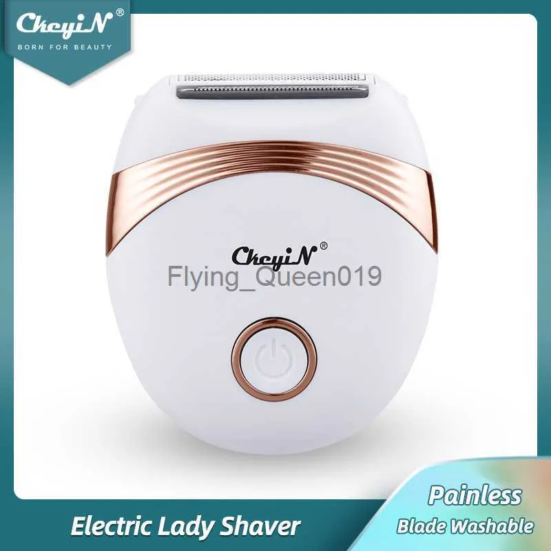 CKEYIN ELECTRIC LADY SHAVER LOW NOISE PANSLESS女性レッグアームピットヘアリムーバー充電式女性カミソリの刃洗濯可能なエピラーターHKD230825