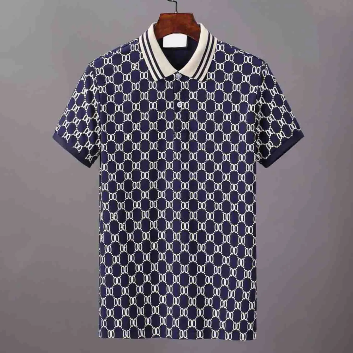 2023 Ny designer polo skjortor män lyx polo casual män polo t shirt snake bi brev tryck broderi mode high street mens polos