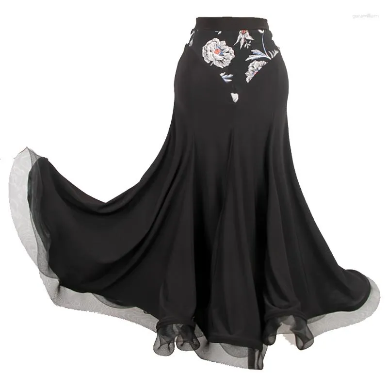 Scena noszona panie nowoczesne Waltz standardowe flamenco czarny taneczny taniec salsa sukienki profesjonalne sukienki damskie
