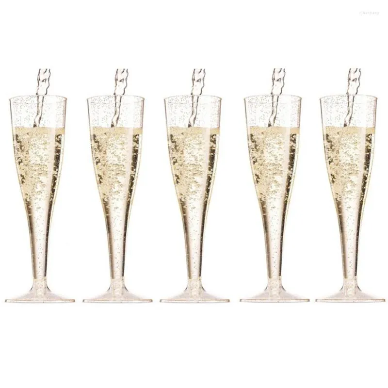 Wine Glasses 5pcs/Set Champagne Flutes Plastic Drink Cup Marriage Party Cocktail Decor Wedding Toasting Year Feast