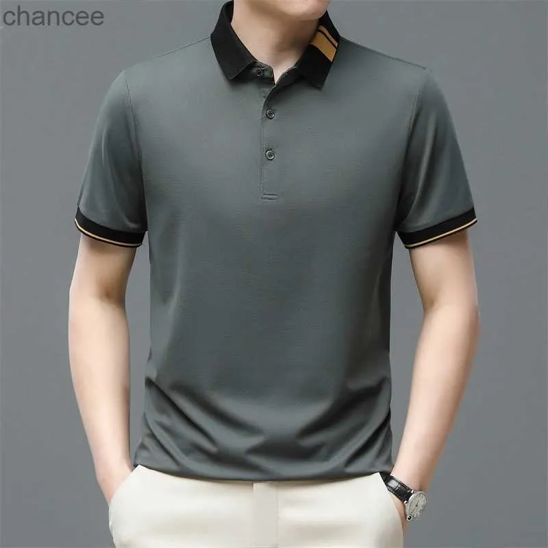 Browon Brand Polo Shirt Men Tees 2023 Summer New Solid Color Обычная подсадка для мужчин Одежда