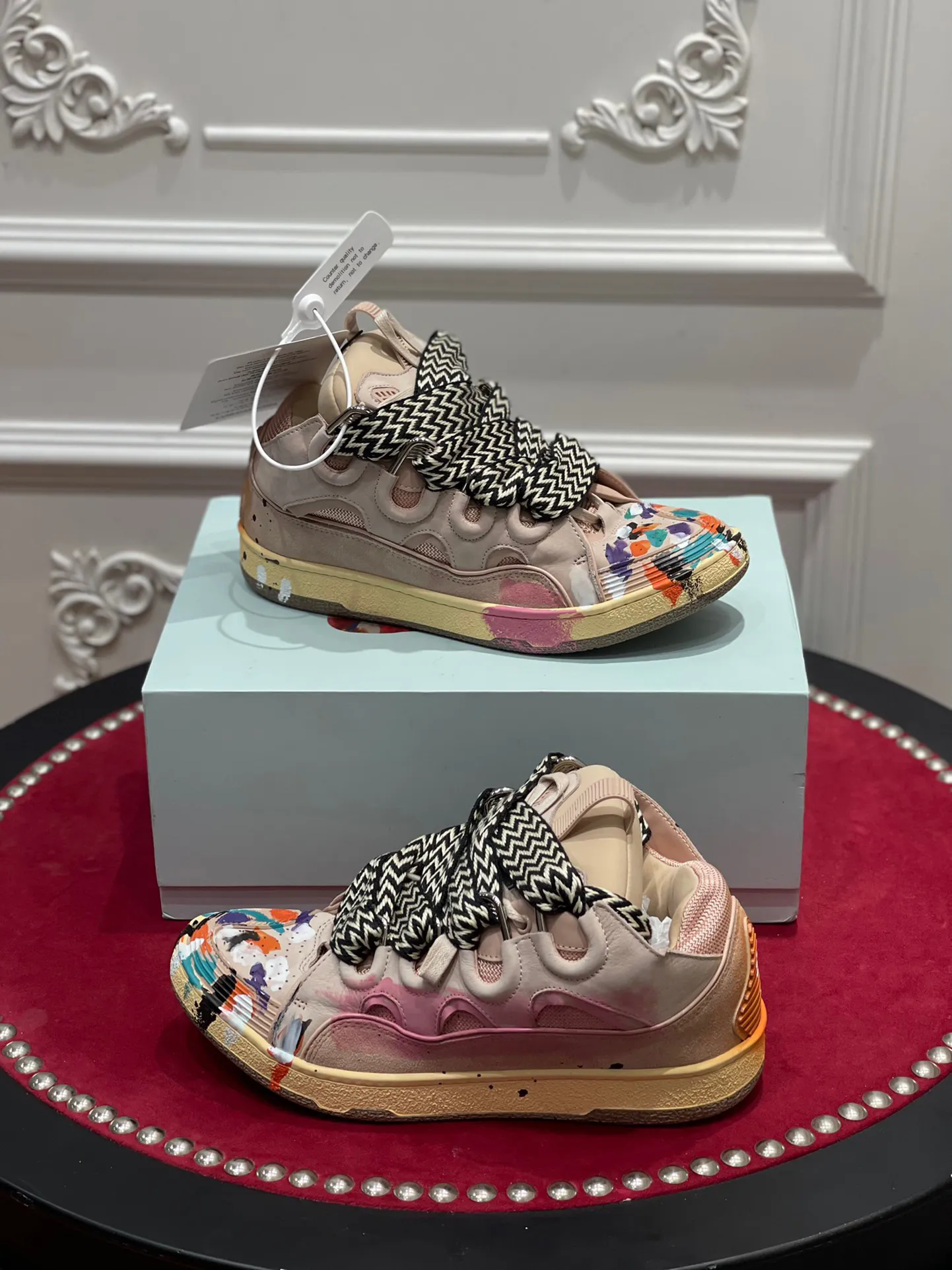 Zapatilla rosa blanca azul gris sale