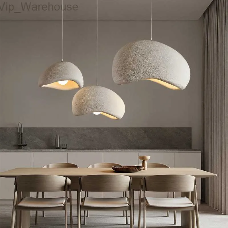 Moderne Wabi-Sabi Wind Dining Room Led Pendant Lights Home Decor Slaapkamer Led Hanger Lamp Bar Cafe Loft Hangende verlichting armaturen HKD230825