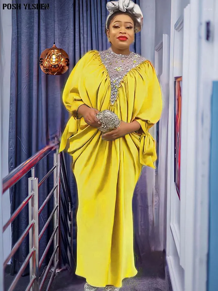 Abbigliamento etnico Sexy Mesh Patchwork Abiti africani per le donne 2023 Tradizionale Nigeria Drill Abito caftano Abaya Musulman Robe Femme Clothes