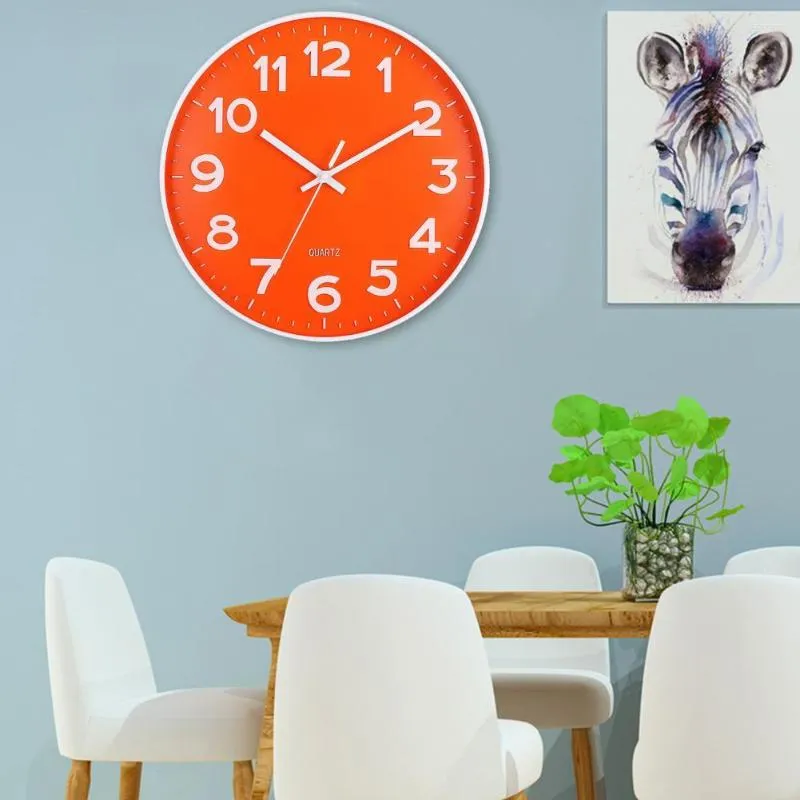 Horloges murales Horloge moderne élégante précise 12 pouces montres à quartz sans tic-tac pour une lecture facile décoration silencieuse