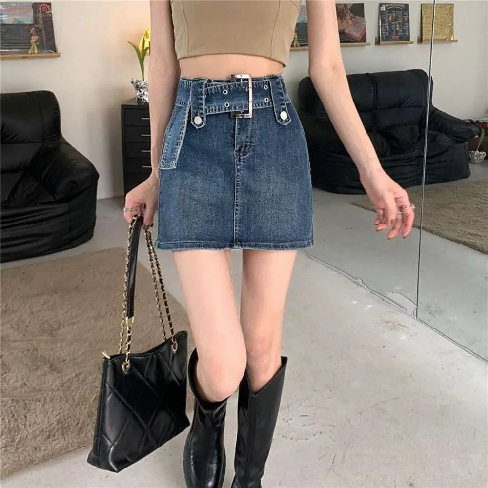 Babe Denim Skirt Summer Short High Waisted Design Niche Slimmer Bumpkin