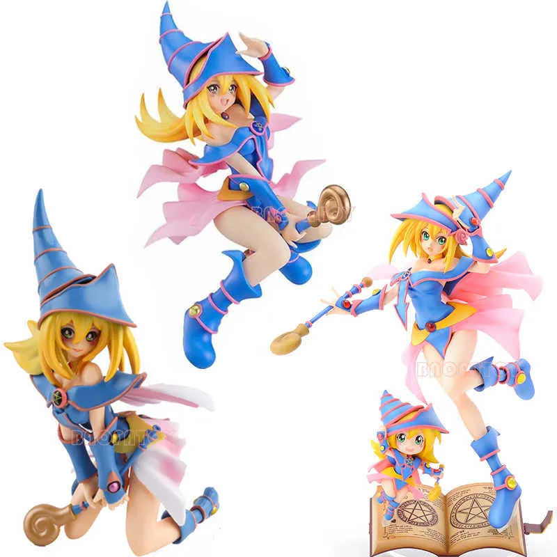 Bonecos de ação de 16 cm Yu-Gi-Oh!Duelo anime menina figura pop up desfile mágico escuro menina figura de ação colecionável modelo boneca brinquedos