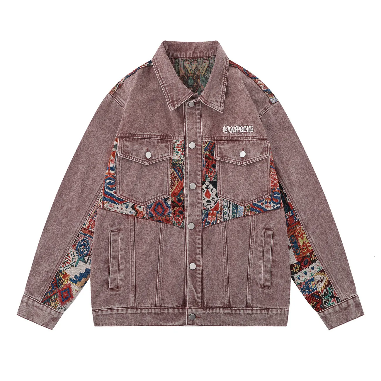 Ethnic Style Denim Patchwork Jacket | Autumn Outdoor