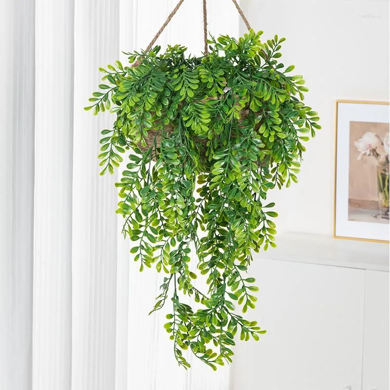 Decorative Flowers 5 Head 69 Mesh Fern Artificial Plastic Plants Rattan For Home Wall Hanging Christmas Garlands Wedding Arch Decor