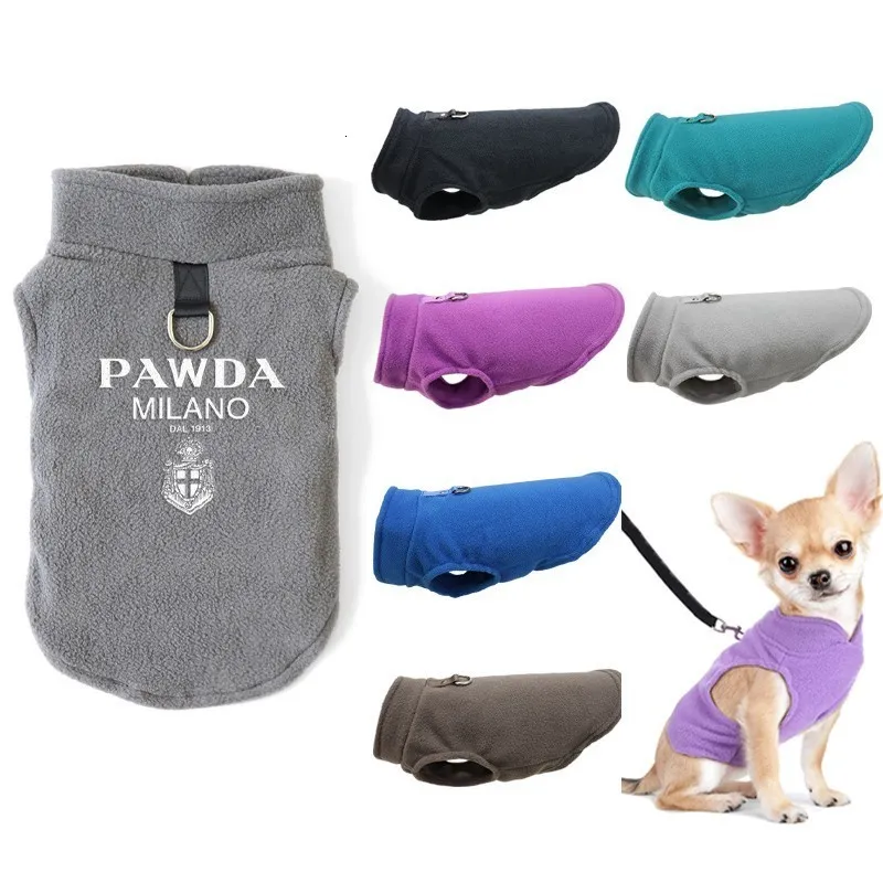 Hundkläder Fashion Pet Clothes Fleece Icon Autumn Spring For Small Medium Dogs Jacket Chihuahua Coats Bulldog Clothing Ropa Perro 230825