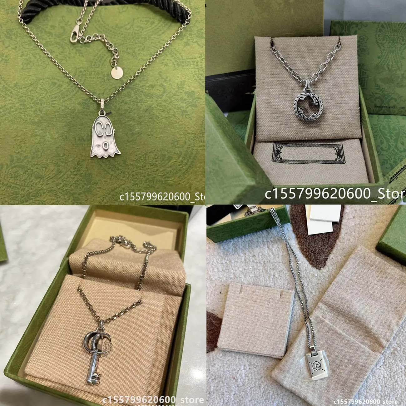 925 Sterling Silver Silver Luxury Designer Key Prendant Netclaces Chain for Woman Men Fashion Charm Ghost Jewelry G double عيد ميلاد هدية إكسسوارات Marmont Van