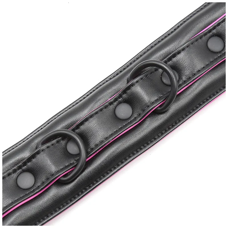 Bondage Bdsm Set For Couples Leather Restraints Collars Cuffs_voghion.com