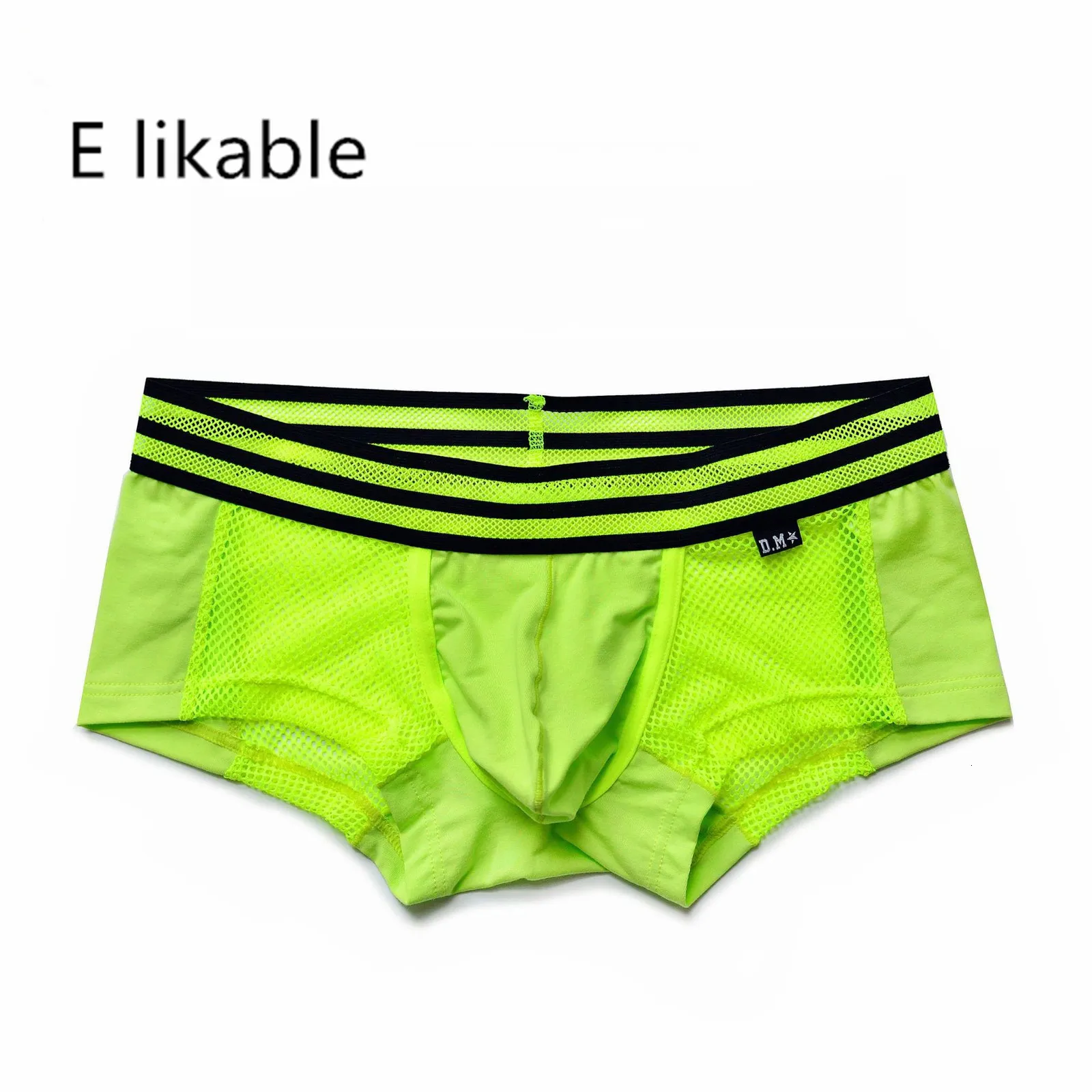 Underpants E likable European and American youth men's underwear fashion sexy breathable comfortable low waist solid color boxer 230824