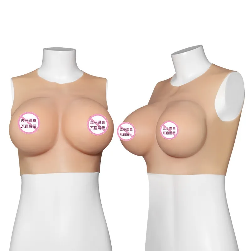 Breast Form Real Feeling Soft Silicone Forms Fake Chest Big Boobs Bodysuit For Crossdressing Sissy Transgender Ladyboy Cosplay 230824