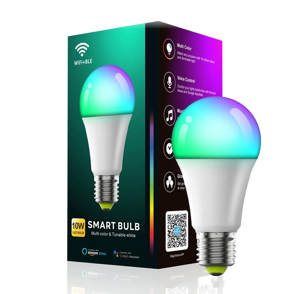 Lampe Led 9W 10W, 2 pièces, variable 16 millions de couleurs, ampoule RGB, Spot magique, éclairage, lampes de contrôle intelligentes, décoration de la maison