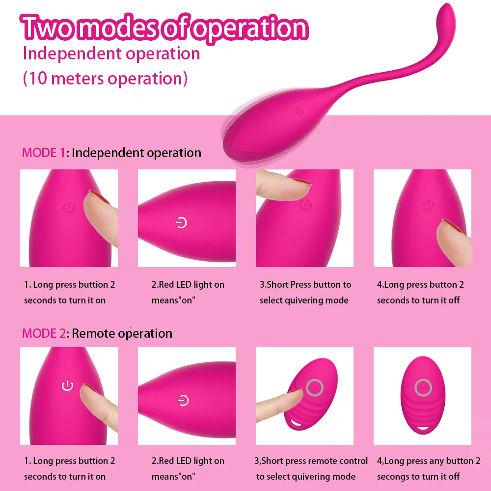 Adult Toys Bullet Vibrator Wireless Remote Control Vibrating Eggs Powerful Sex for Women Love G Spot Clitoris_voghion.com