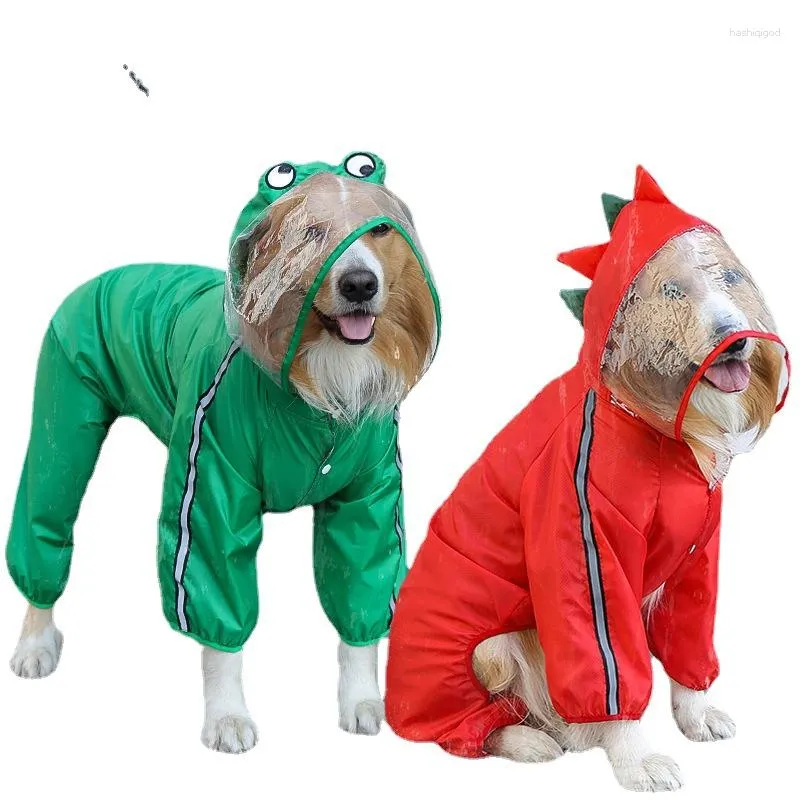 Dog Apparel Pet Golden Retriever Husky Jarre Aero Bull Labrador Teddy Cat Four-Legged Raincoat Waterproof Outdoor Supplies