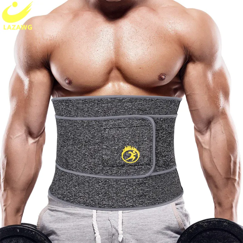 Men's Body Shapers LAZAWG Men Shaper Waist Trainer Belts Sauna Sweat Slimming Neoprene Sports Workout Belly Trimmer Corset for Weight Loss 230825