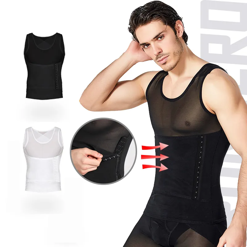 Waist Tummy Shaper Male Waist Trainer Vest Tummy Tuck Belt Weight Loss Corset Slimming Tank Tops Belly Reducer Stomach Girdle Body Shaper For Men 230824