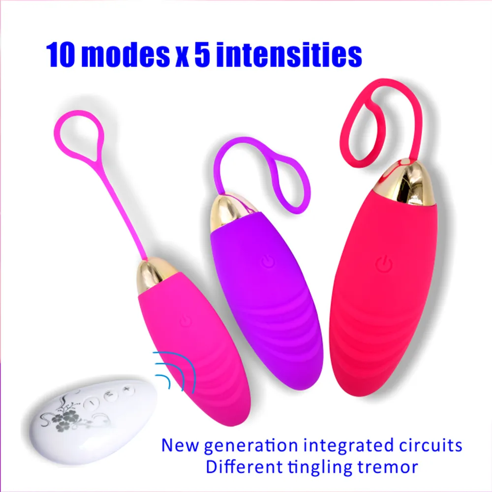 Silikon jump egg vibrator med trådlös klitorisstimulator_voghion.com