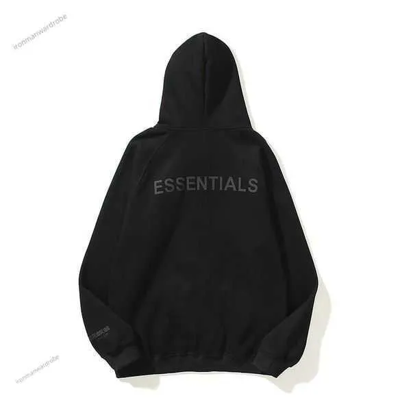 Sweats à capuche pour hommes Sweatshirts Essentail Sweat à capuche Hommes Designer Essentialclothing Pantoufle Couleur unie Noir et blanc Survêtement pour hommes Femmes Jogger Essentialho luxuri