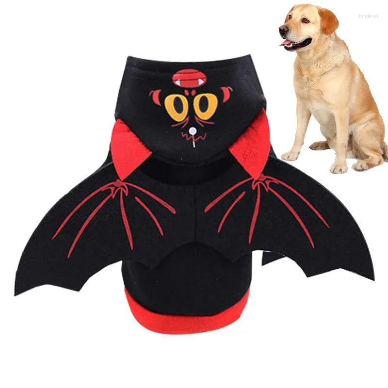 Trajes de gato asas de morcego fantasia de cachorro macio animal de estimação roupas de Halloween para cosplay