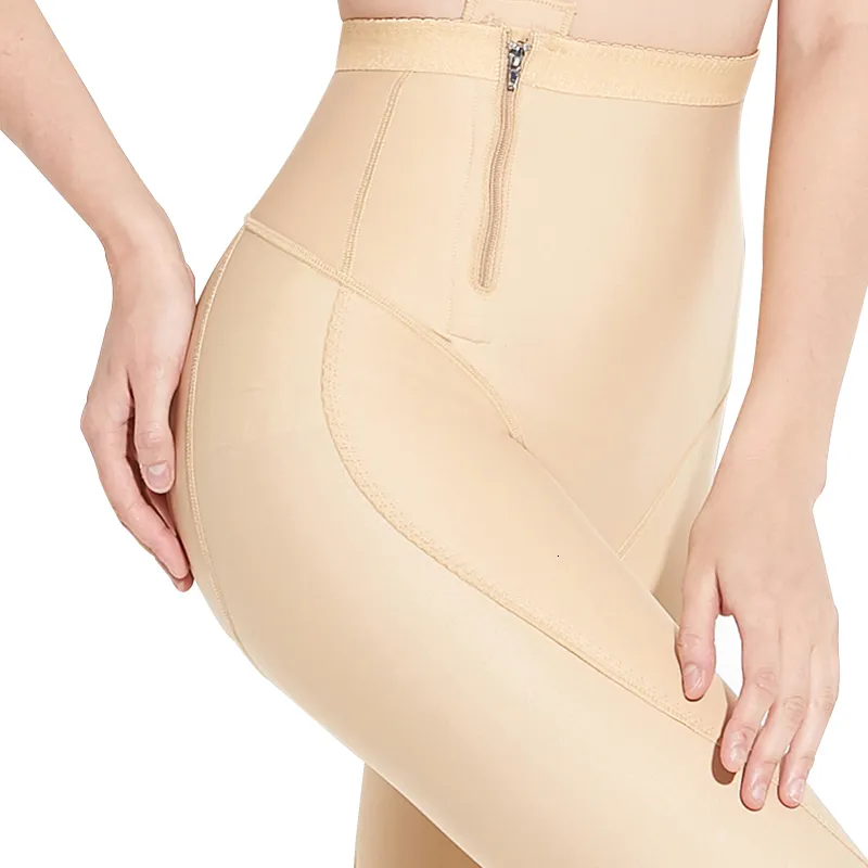 Cintura barriga shaper wemen calças compridas pós cirurgia roupas shapewear coxa controle compressão elástico roupa interior spandex corpo 230825