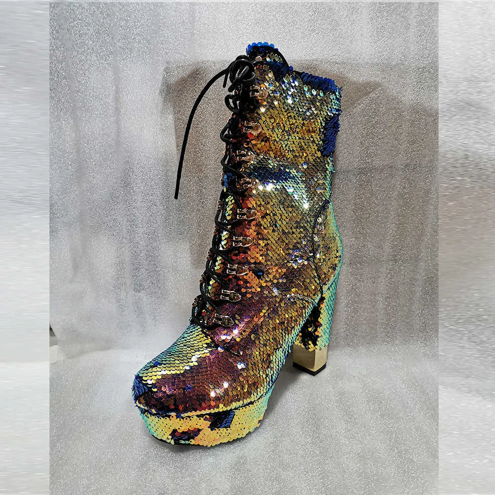 Boots RIBETRINI Fashion Party Super High Heels Ankle Boots Women