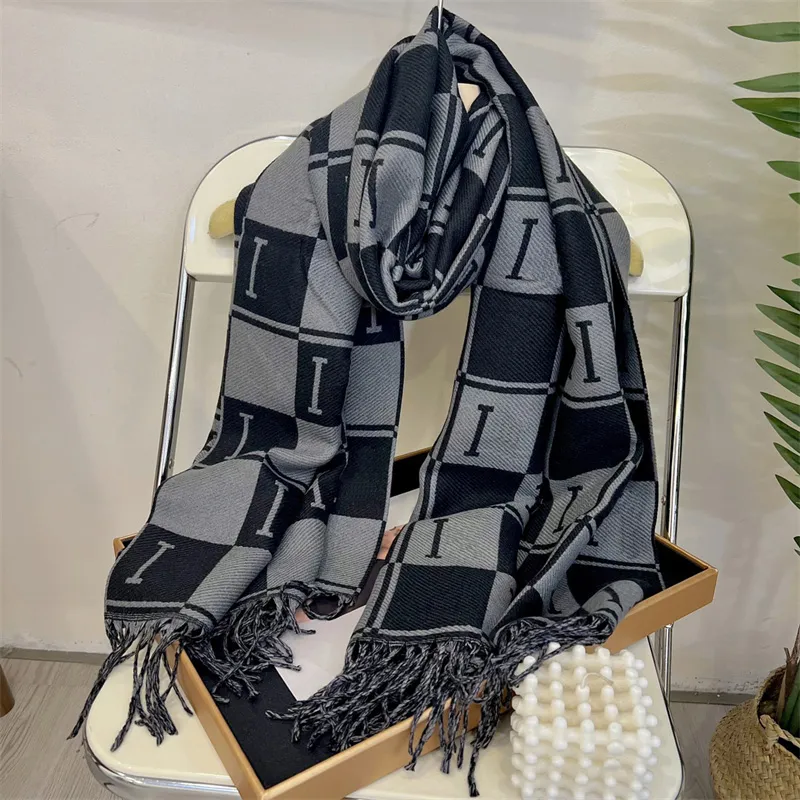 Designer Cashmere Slik Sjaal Voor Vrouwen Sjaal Mode Mannen Sjaals Luxe Handgemaakte Borduren Brief Sjaal Wrap Uitlaat Echarpes