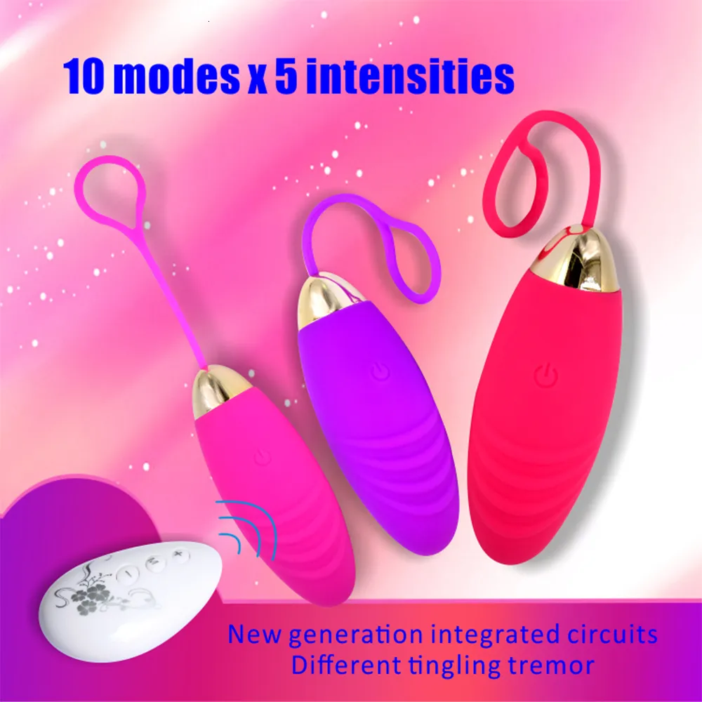 Vuxenleksaker 10 hastigheter silikon Jump Egg Vibratorer för kvinnor Trådlös fjärrkontroll vibratorer klitoris stimulato_voghion.com