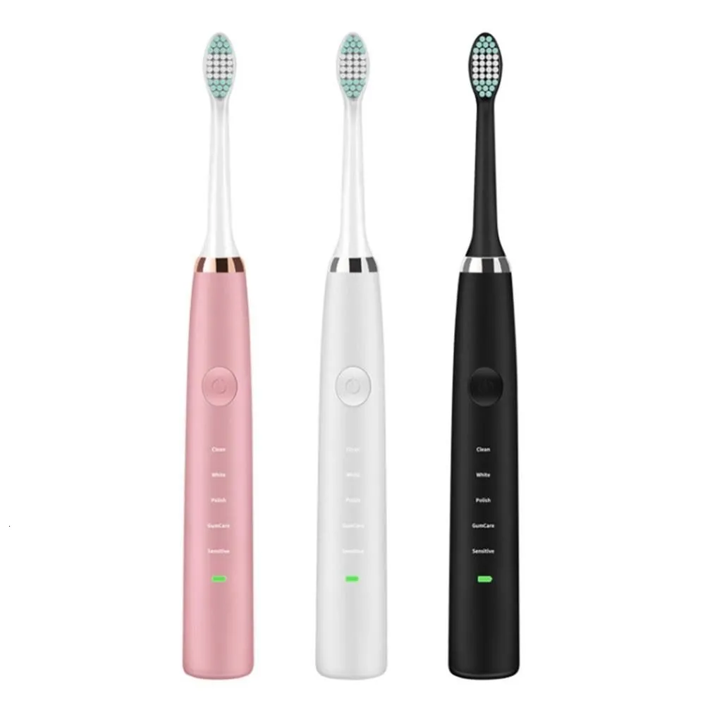 Toothbrush Electric Toothbrush 4 Gear Adjustable Portable IPX7 Waterproof USB Rechargeable Sonic Wave Toothbrush White for Travel 230824