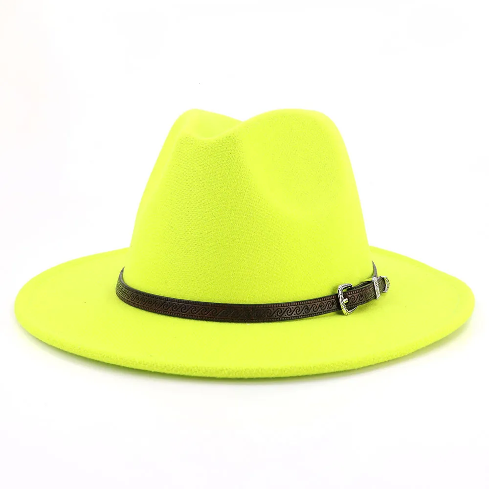 Ampla borda chapéus balde mulheres fedora unisex cor sólida chapéu masculino 29 cor jazz top outono inverno britânico retro panamá feltro boné 230825