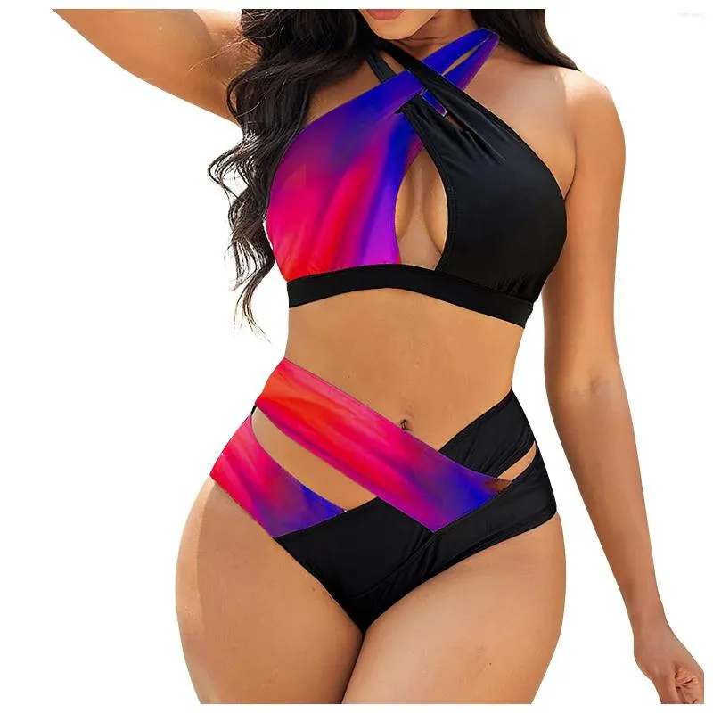 Maillots de bain pour femmes Femmes Dot Print Sexy Push-Up Soutien-gorge rembourré Beach Bikini Set Maillot de bain Beachwear à la mode 2023