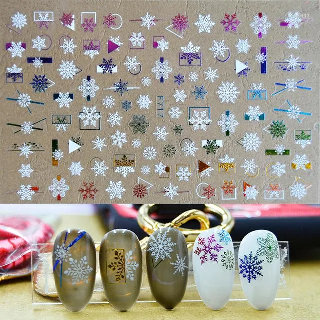 Christmas Glitter Snowflakes 3D Dimensional Diamonds Christmas Decals for Crafts, Holiday Sticker for Cards, Ornaments, Xmas Bulk Stickers for