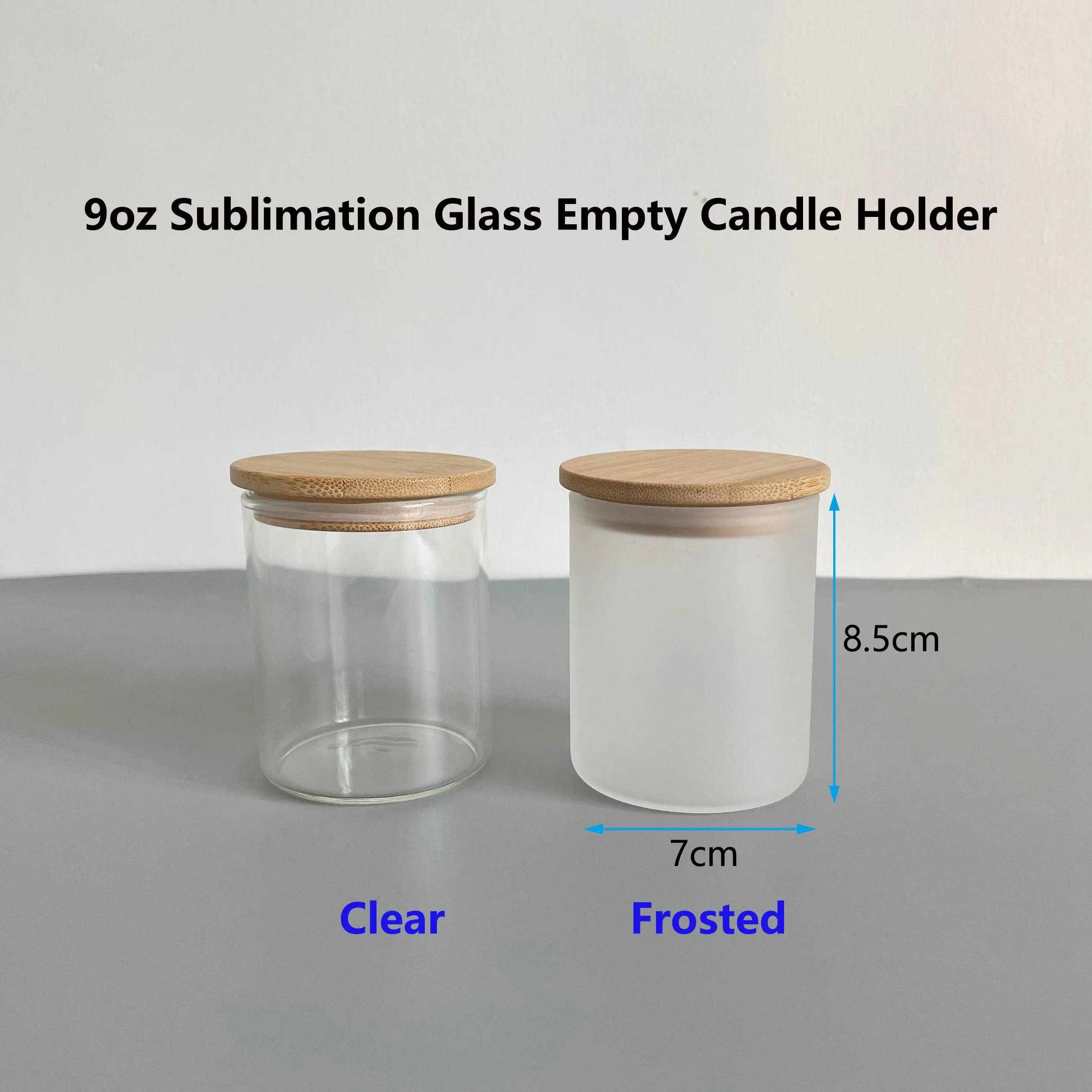 Buy Wholesale China Custom Frosted Glass Candle Jars With Bamboo