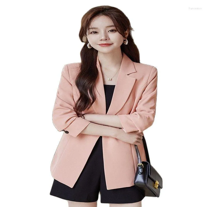 Women's Suits High Quality Straight Suit Jacket Coffee Topcoat Spring And Autumn Suit-blazer Commuter Style Casual Blazer Office Dress