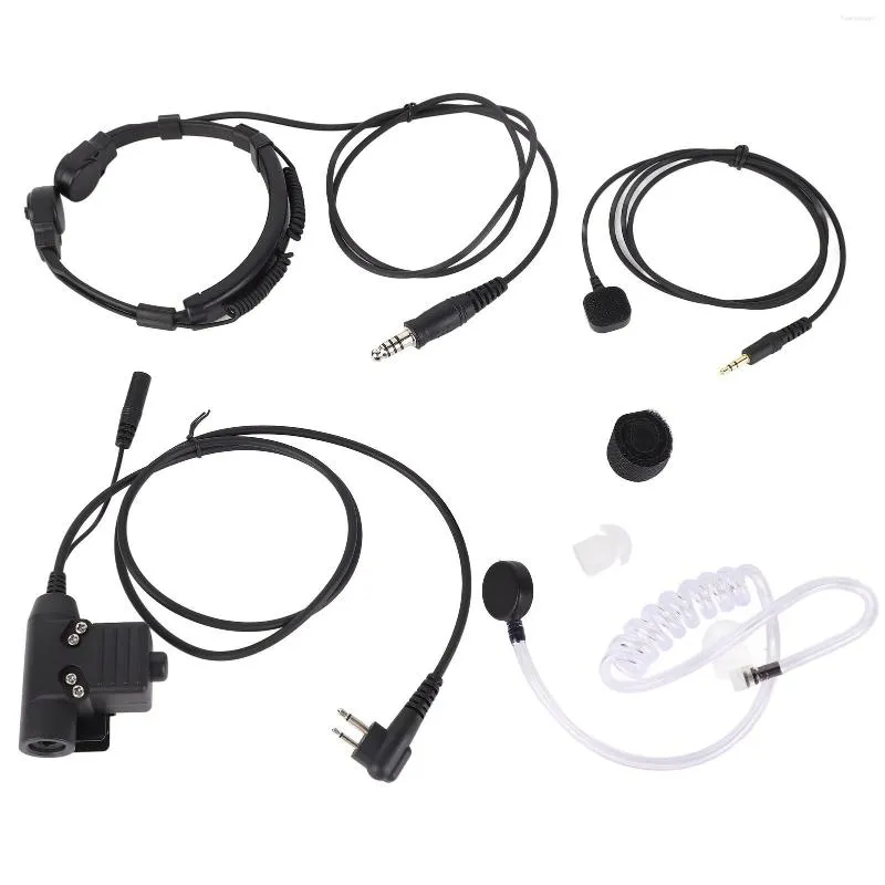 Walkie Talkie Keelmicrofoon Headset Oortelefoon Laag geluidsniveau Hoge gevoeligheid Slijtvast U94 PCable Plug Adapter Voor 2-weg radio